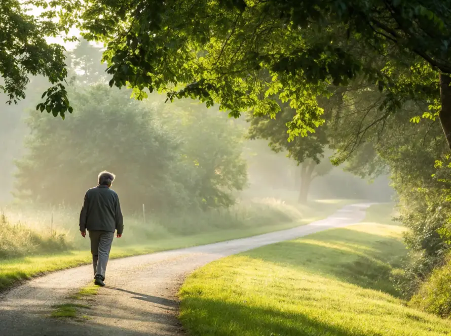 A person enjoying a walk, thanks to the best alpha lipoic acid supplement for nerve damage.