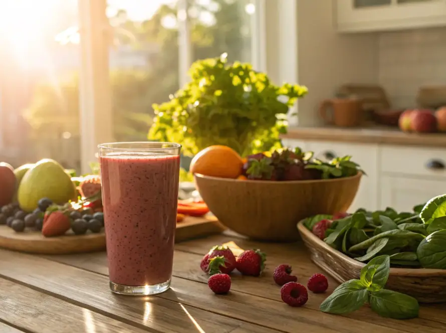 A healthy smoothie with alpha lipoic acid and B vitamins for nerve support.