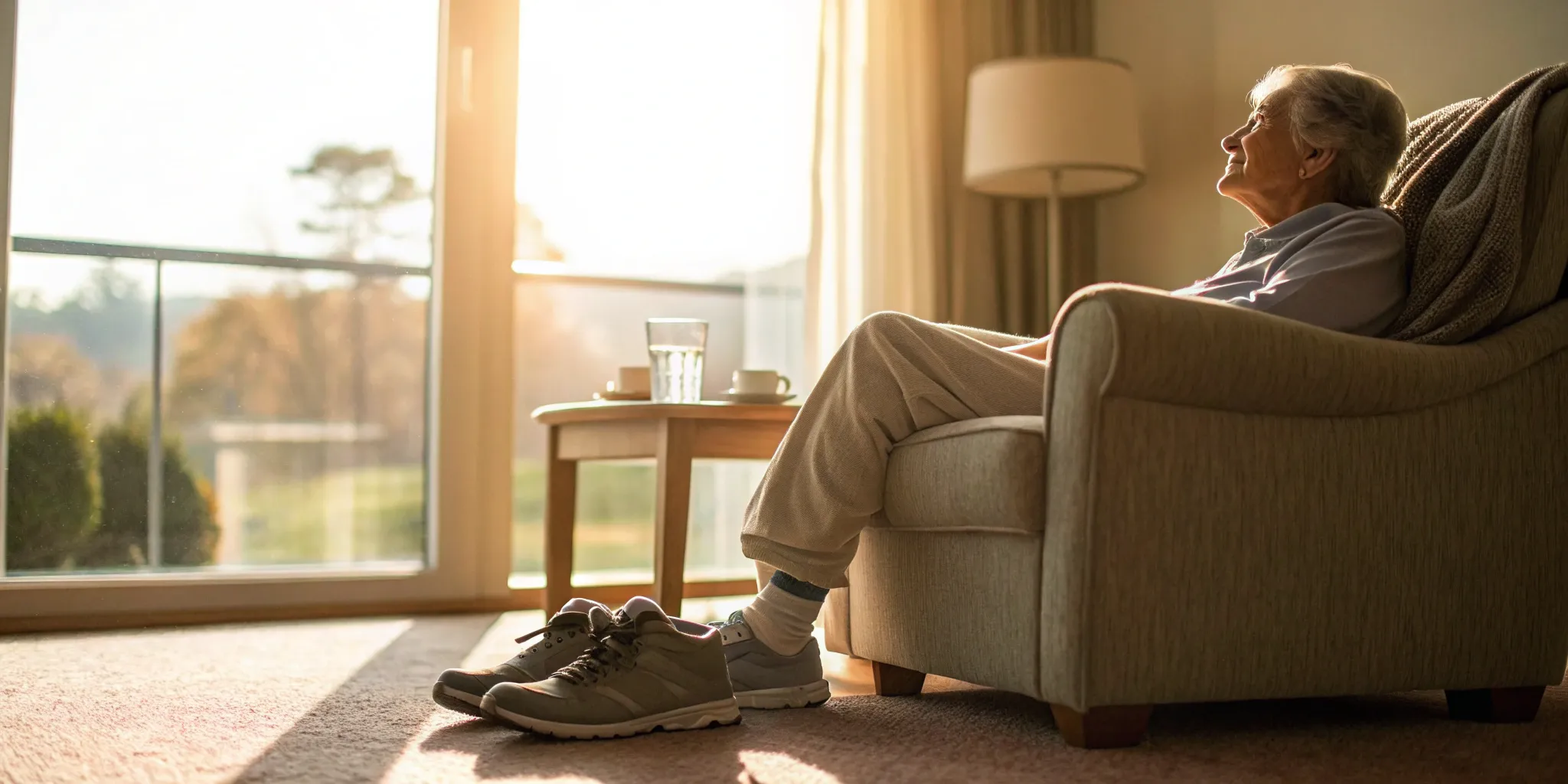 A person feeling relief from neuropathy, a common result in alpha lipoic acid reviews.