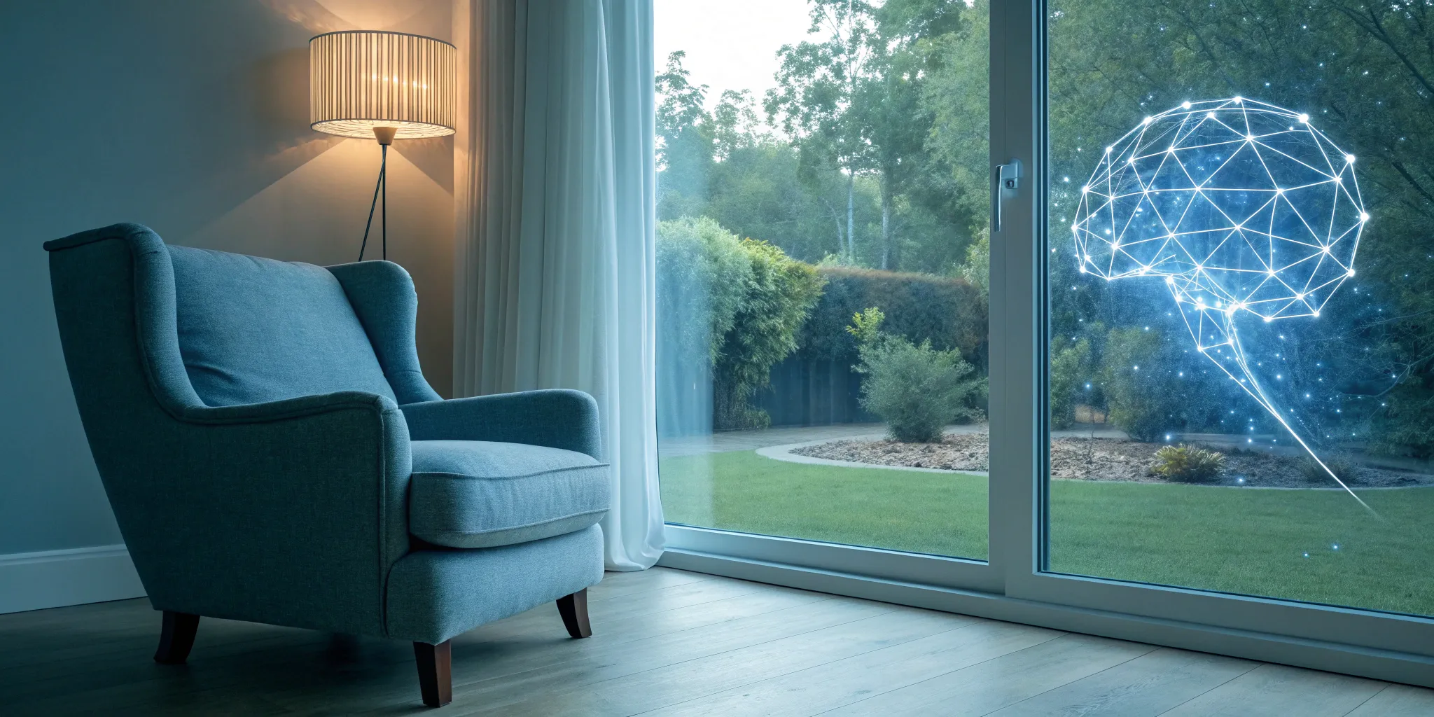 A digital brain showing the neurological impact and side effects of palmitoylethanolamide.