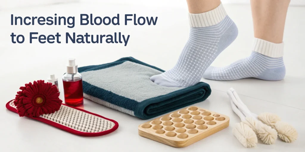 Self-care for feet using massage tools is one of 7 ways to naturally increase blood flow.