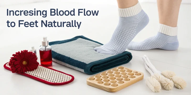 Self-care for feet using massage tools is one of 7 ways to naturally increase blood flow.