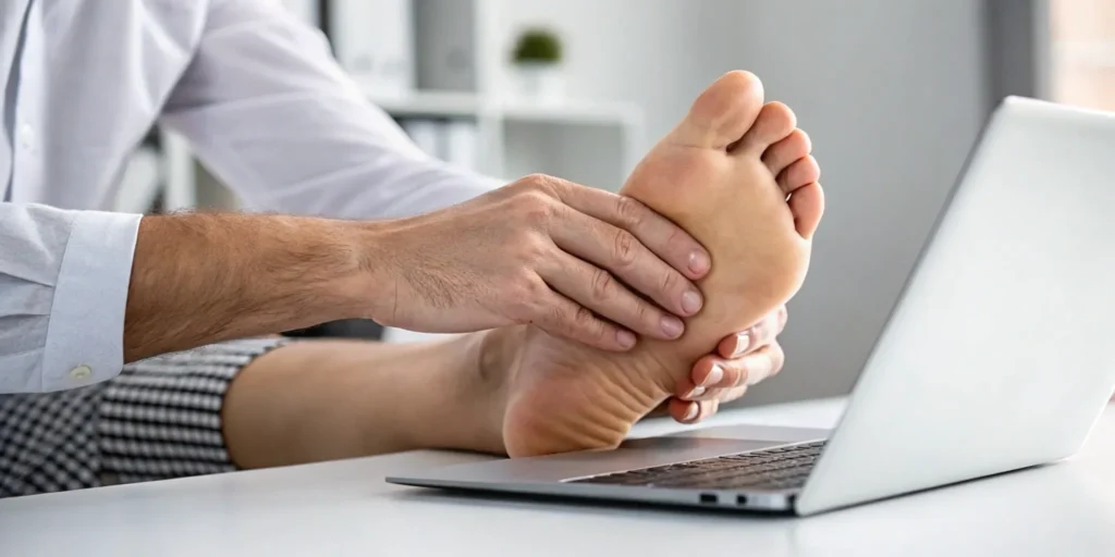 Self-massage for relief from numbness in the hands and feet.