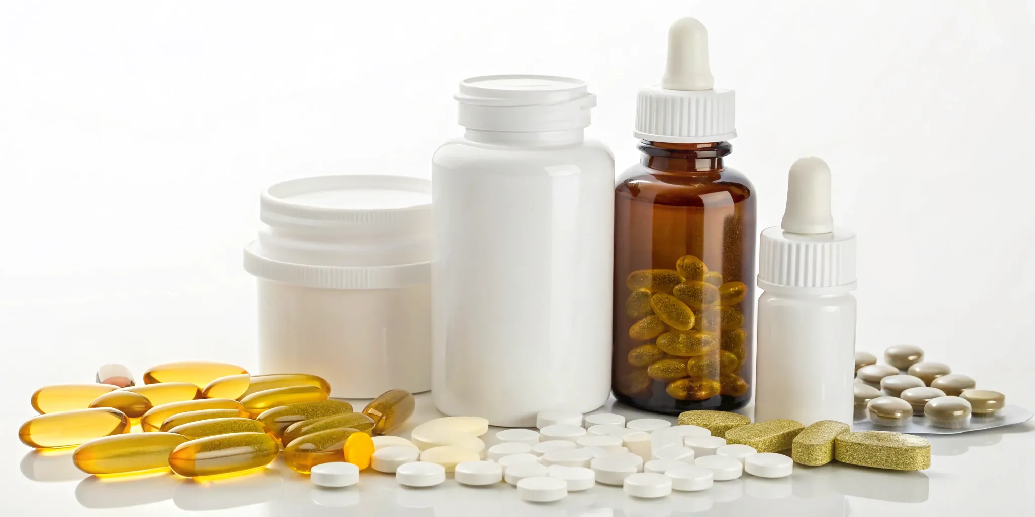 B complex vitamin bottles and pills for finding the right dosage for neuropathy.