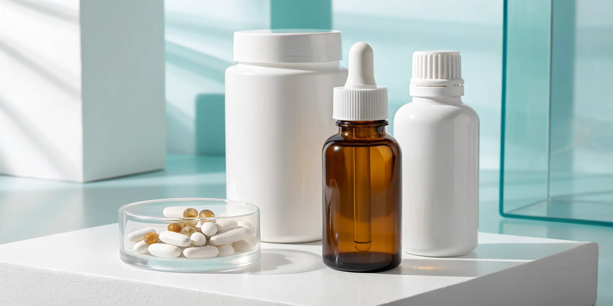 The best PEA supplement for nerve pain shown in capsule, tablet, and liquid forms.