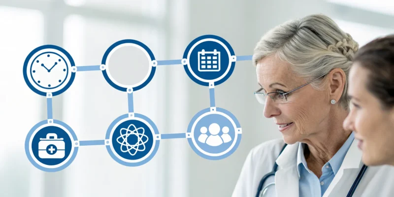 Two doctors discussing the timeline for how long B vitamins take to help neuropathy.