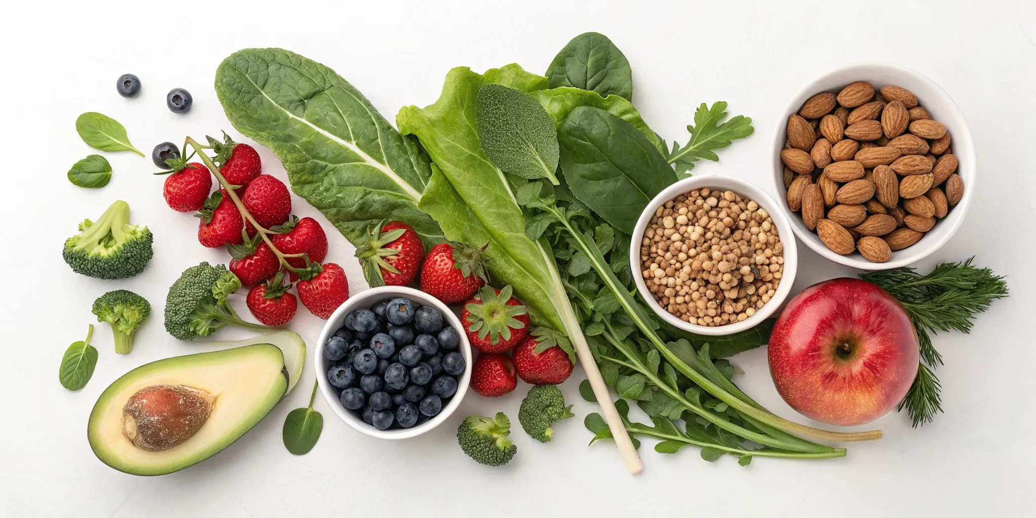 Foods rich in the best vitamin B for nerve repair, like fruits, leafy greens, and nuts.