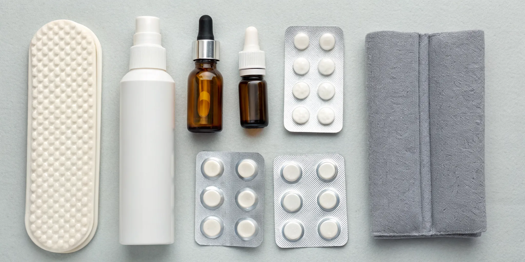 Over the counter neuropathy treatments such as pills, topical spray, supplements, and pads.