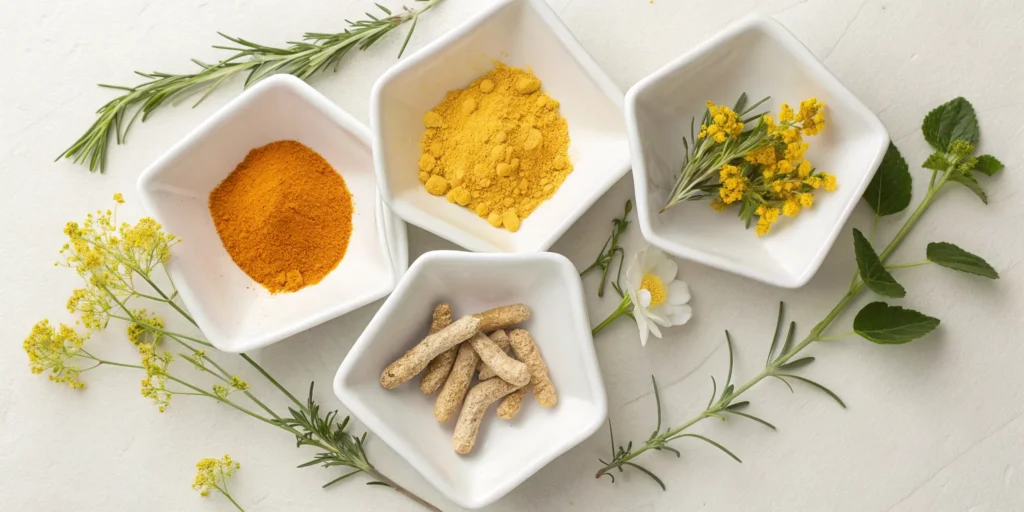 The strongest herbal powders and roots, like turmeric, for nerve pain relief.